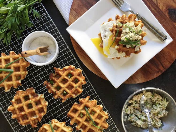 Sharp and Savoury Tuna Melt Waffles